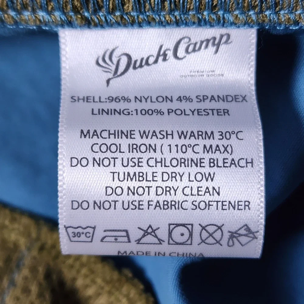 Duck Camp Performance Shorts Mens 2X Blue Stretch Nylon Outdoor Hiking Fishing